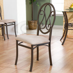 Sei Furniture Lucianna Chairs 4Pc Set Dark Brown Bc1491