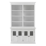 NovaSolo Halifax Hutch Unit with 4 Glass Doors BCA612