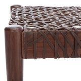 Bandelier Leather Weave Bench