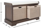 Safavieh Landers 2 Drawer/Cushion Storage Bench BCH5702C