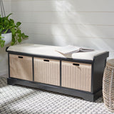 Safavieh Landers 3 Drawer/Cushion Storage Bench BCH5703B