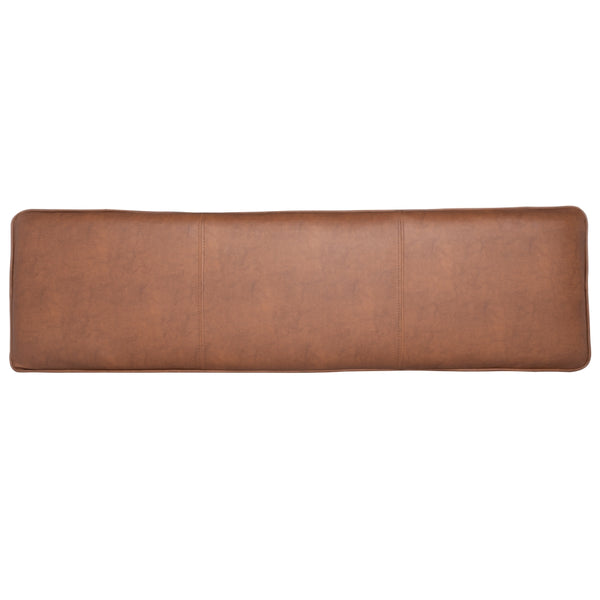 Kara Cushioned X Bench in Brown / Black