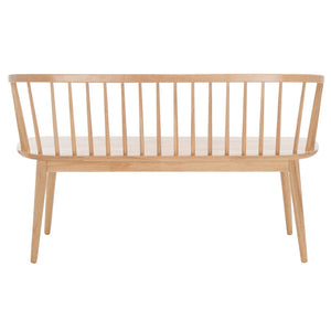Safavieh Blanchard Spindle Bench Natural Rubber Wood BCH8500A