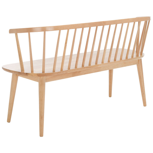 Safavieh Blanchard Spindle Bench Natural Rubber Wood BCH8500A
