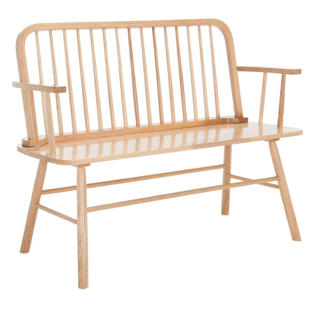 Safavieh Lucilia Spindle Bench Natural Rubber Wood BCH8501A