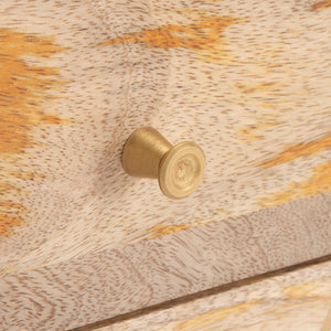 Safavieh Taft 2 Drawer Cushioned Seated Bench Natural / Grey Fabric  Wood BCH9000A