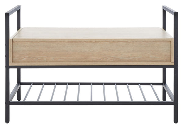 Safavieh Rhonwen Storage Bench  Sand / Black BCH9300A