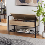 Safavieh Rhonwen Storage Bench  Sand / Black BCH9300A