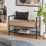 Safavieh Rhonwen Storage Bench  Sand / Black BCH9300A