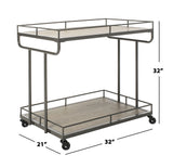 Dawson 2 Tier Rectangle Bar Cart