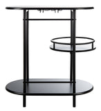 Iva 3 Tier Swivel Bar Table Matte Black  Metal BCT8007B