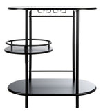 Iva 3 Tier Swivel Bar Table Matte Black  Metal BCT8007B