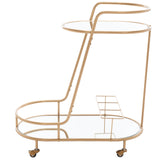 Midas 2 Tier Oval Bar Cart