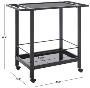 Gaelle Two-Tier Bar Cart with Handles - Modern Design, UV Resistant, Perfect for Entertaining Guests