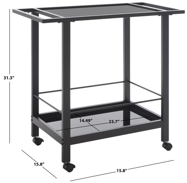 Gaelle Two-Tier Bar Cart with Handles - Modern Design, UV Resistant, Perfect for Entertaining Guests