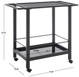 Gaelle 2 Tier Bar Cart With Handles