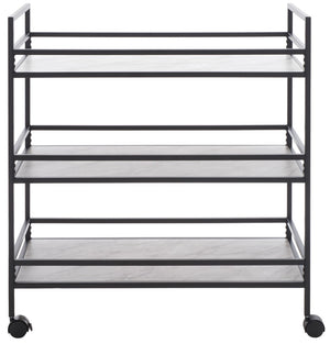 Idria Modern 3-Tier Bar Cart - Sophisticated Serving Trolley with Sleek Design for Entertaining