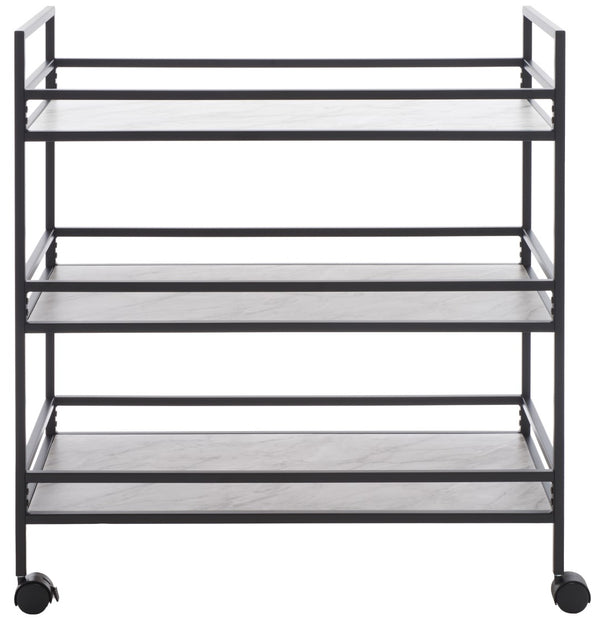 Idria Modern 3-Tier Bar Cart - Sophisticated Serving Trolley with Sleek Design for Entertaining