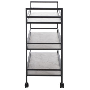 Idria Modern 3-Tier Bar Cart - Sophisticated Serving Trolley with Sleek Design for Entertaining