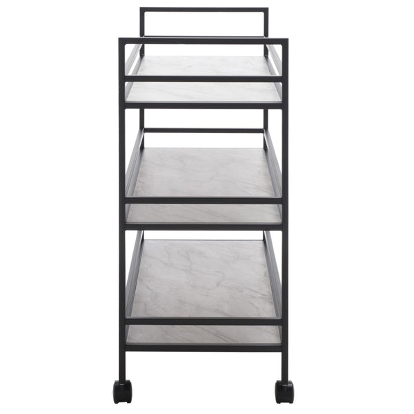 Idria Modern 3-Tier Bar Cart - Sophisticated Serving Trolley with Sleek Design for Entertaining