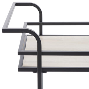 Lameris Stylish Two-Tier Bar Cart with Curved Handles for Elegant Entertaining and Storage Solutions