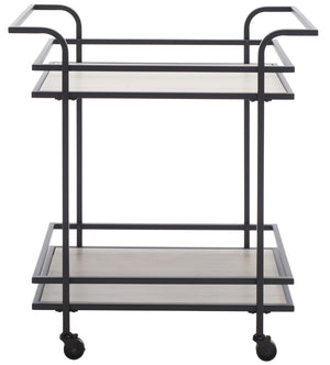 Lameris Stylish Two-Tier Bar Cart with Curved Handles for Elegant Entertaining and Storage Solutions