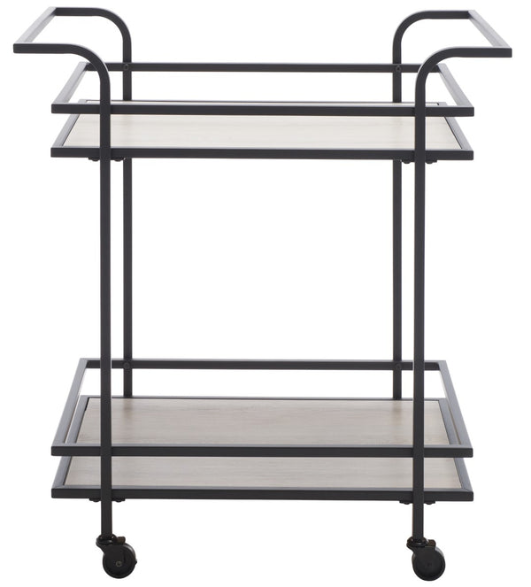 Lameris Stylish Two-Tier Bar Cart with Curved Handles for Elegant Entertaining and Storage Solutions