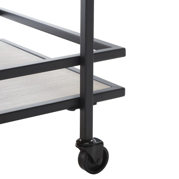 Lameris Stylish Two-Tier Bar Cart with Curved Handles for Elegant Entertaining and Storage Solutions