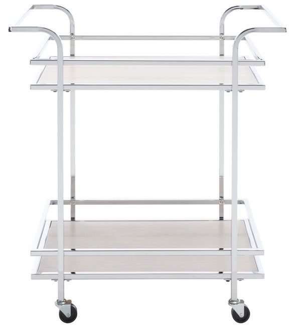 Lameris Stylish Two-Tier Bar Cart with Curved Handles for Elegant Entertaining and Storage Solutions
