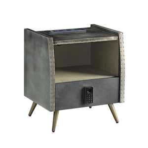 Doris Industrial Nightstand with USB Port & Electric Lock  BD00440-ACME