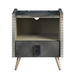 Doris Industrial Nightstand with USB Port & Electric Lock  BD00440-ACME