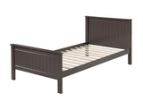 Bungalow Contemporary/Casual Twin Bed Chocolate Finish BD00494-ACME