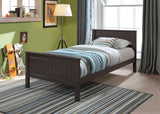 Bungalow Contemporary/Casual Twin Bed Chocolate Finish BD00494-ACME