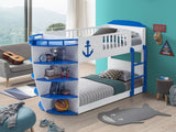 Neptune Youth/Children/Nautical Twin/Twin Bunk Bed w/Storage Shelves Wood, Veneer, Composite Wood BD00577-ACME