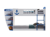 Neptune Youth/Children/Nautical Twin/Twin Bunk Bed w/Storage Shelves Wood, Veneer, Composite Wood BD00577-ACME