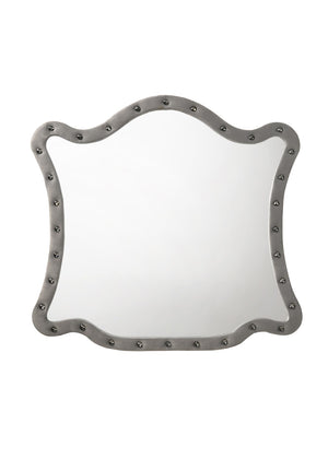 Perine Contemporary Mirror Gray Velvet(#AR108) BD01064-ACME