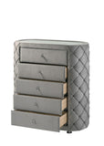 Perine Contemporary Chest Gray Velvet(#AR108) BD01066-ACME