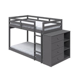 Gaston Transitional Twin/Twin Bunk Bed w/Cabinet