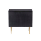 Gloria Two Drawer Night Stand Black