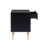 Gloria Two Drawer Night Stand Black