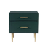 Gloria Two Drawer Night Stand Dark Green