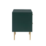 Gloria Two Drawer Night Stand Dark Green