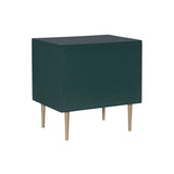 Gloria Two Drawer Night Stand Dark Green