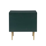 Gloria Two Drawer Night Stand Dark Green