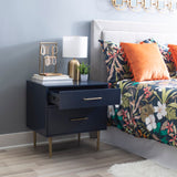 Gloria Two Drawer Night Stand Navy