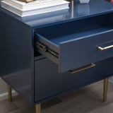 Gloria Two Drawer Night Stand Navy