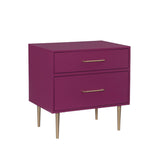 Gloria Two Drawer Night Stand Raspberry