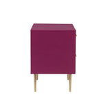 Gloria Two Drawer Night Stand Raspberry