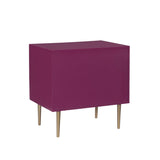 Gloria Two Drawer Night Stand Raspberry