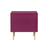 Gloria Two Drawer Night Stand Raspberry